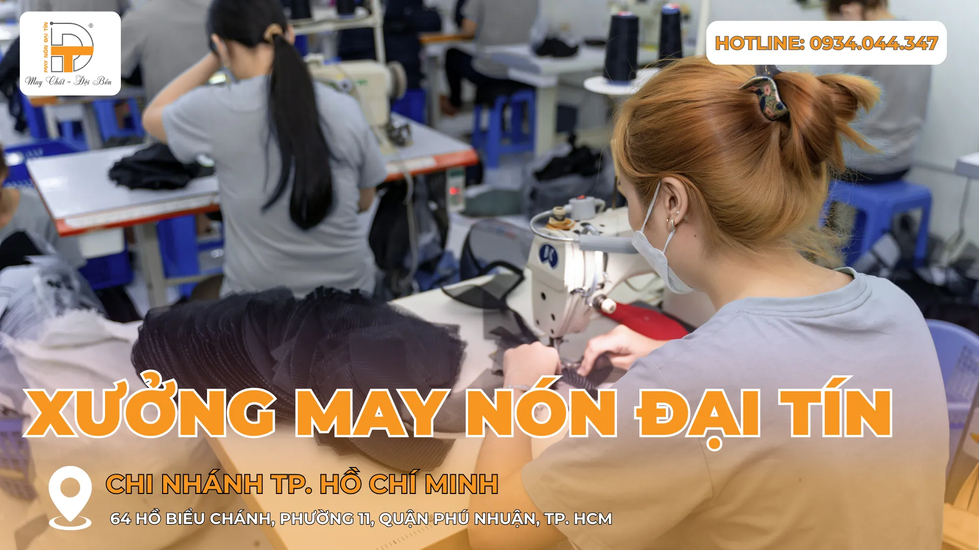xưởng may nón đại tín
