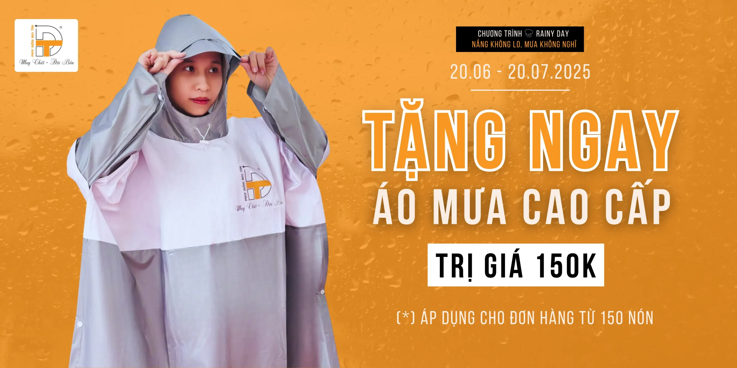 banner xưởng may nón đại tín