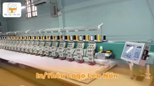 in hoặc thêu logo lên nón