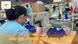 may ráp và định hình form nón