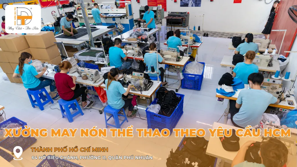 xưởng may nón thể thao theo yêu cầu Đại Tín