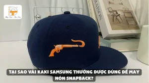 nón snapback được may bằng vải kaki samsung