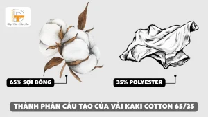 thành phần cấu tạo của vải kaki cotton 65 35