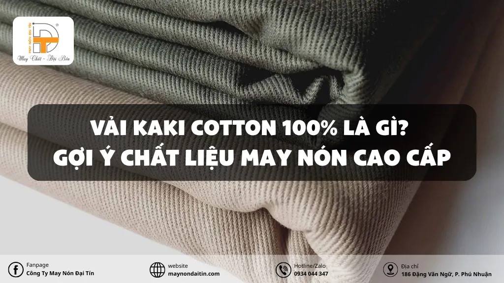 vải kaki cotton 100% là gì